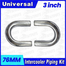 Load image into Gallery viewer, Intercooler Turbo Piping Pipe Kit Aluminum + Silicone Hose Universal 3"Inch 76mm