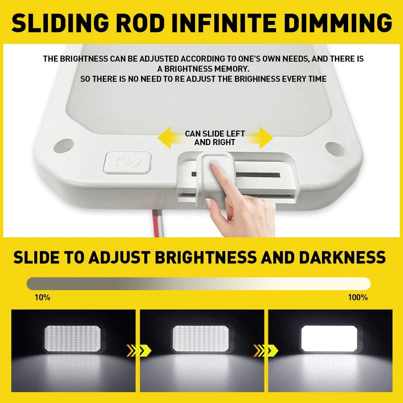4x 99 LED 12-30V Dimmable Interior Ceiling Lights for RV Caravan Trailer