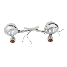 Load image into Gallery viewer, Driving Passing Turn Signal Spot Fog light Bar for Harley Chopper Bobber Chrome