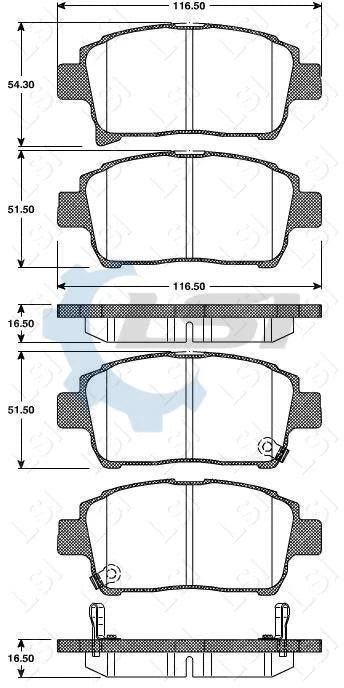 Front Bendix GCT Brake Pads & Disc Rotor Kit for Toyota Prius NHW20