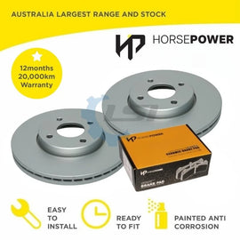 Front Brake Pads and Disc Rotors for Ford FIESTA WQ 2.0L XR4 2007-09
