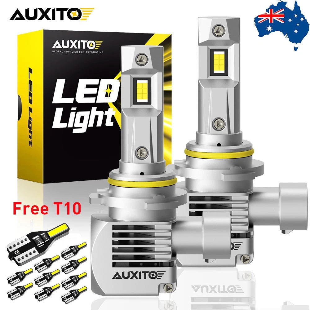 AUXITO 2x 9005 LED Headlight Globes Kit Bulbs 20000LM White Waterproof Upgrade