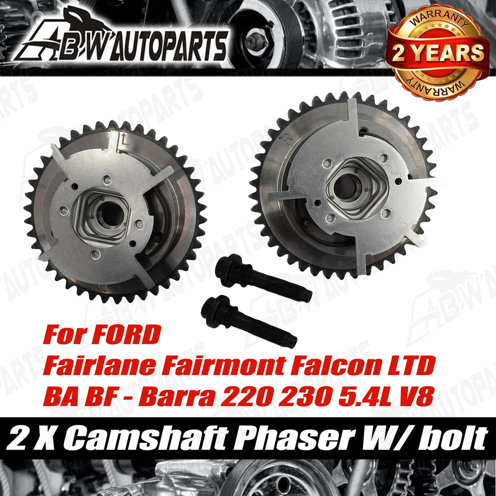 2PCS CAMSHAFT PHASERS FOR FORD Fairmont BA BF Barra 220 230 5.4L V8 2002-2008