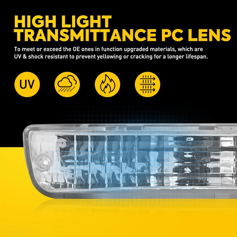 Front Turn Signal Bumper Lamp Housings for Toyota Land Cruiser 80 1991-1998