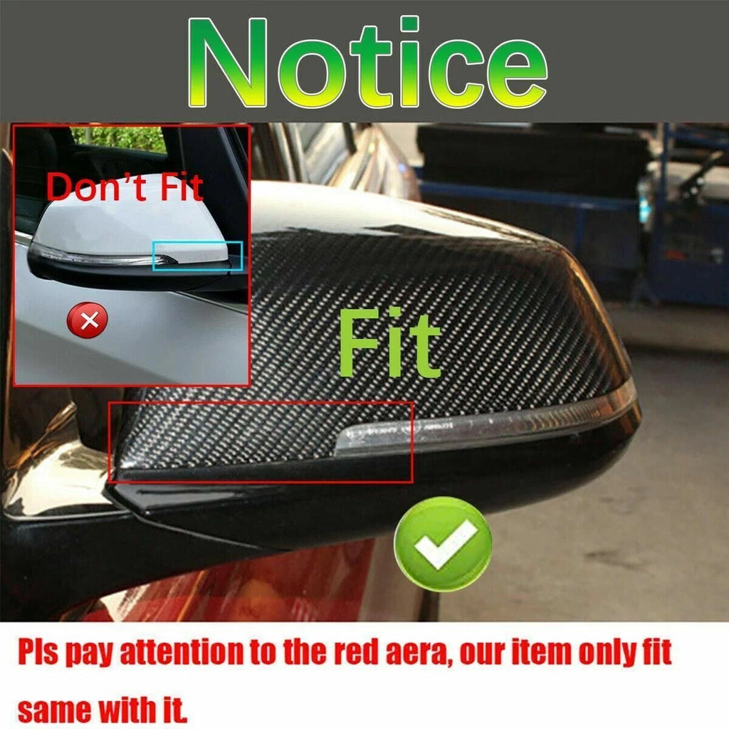 2pcs Rear View Mirror Cover Caps for BMW F20 F21 F22 F30 F32 F36 X1 F87 M2 ST