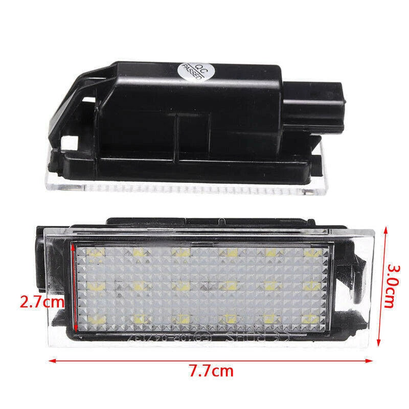 2X LED Number License Plate Light For Renault Twingo Master Clio Megane Lagane S