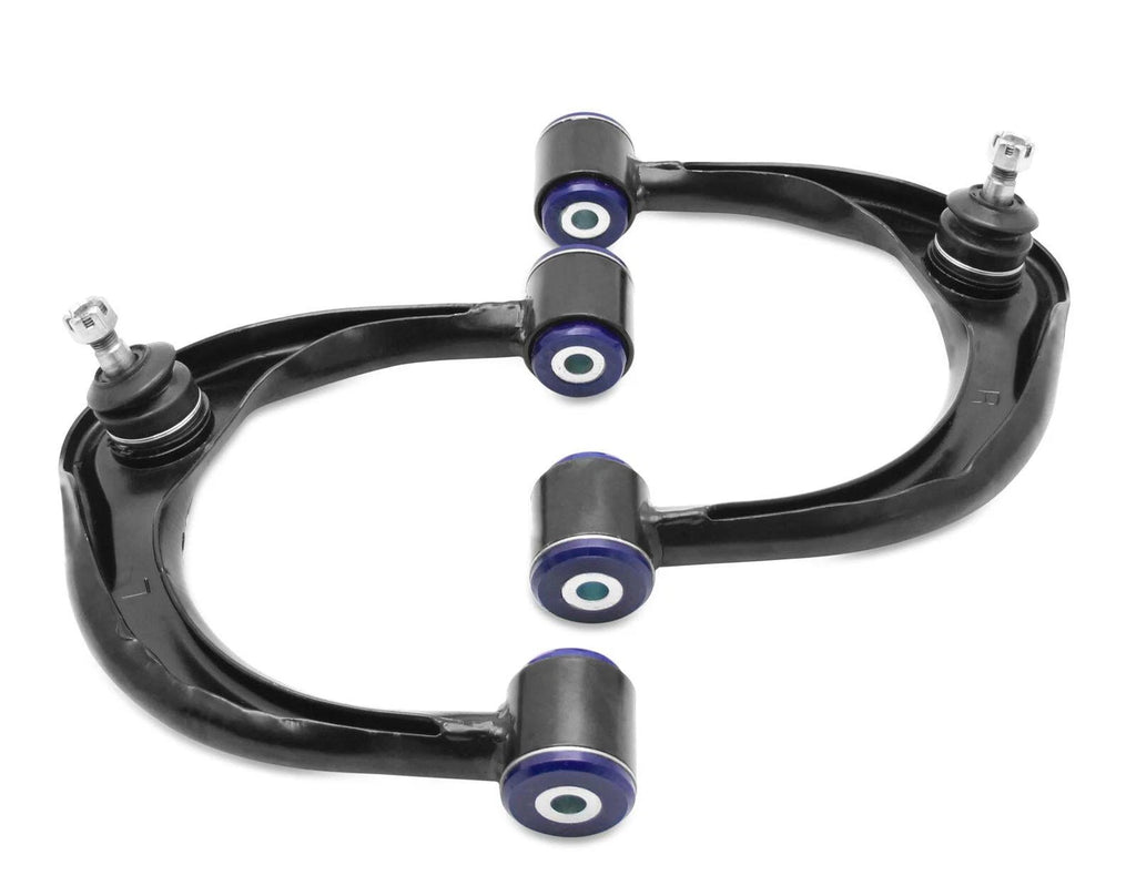 SuperPro TRC491 complete front upper control arm kit with pre-installed bushings and upgraded ball joints