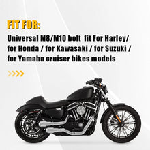 Load image into Gallery viewer, For Motorcycle Bike Chopper Cruiser Bobber Oval Mini Mirror Black 10mm 8mm Bolt.