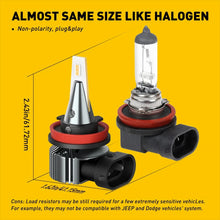 Load image into Gallery viewer, Pair H11/H8/H9 LED Headlight Kit Bulb 30W Bulb Globe Hi/Low Amber White AUXITO