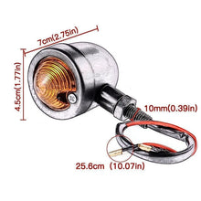 Load image into Gallery viewer, 4 Black Motorcycle Turn Signal Light Indicator Lamp For Harley Chopper Bobber ST