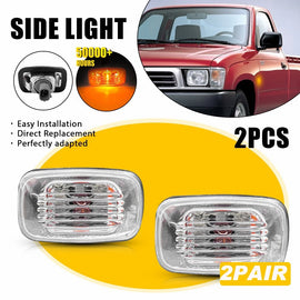 For Toyota LANDCRUISER 80 Series Side Guard Indicator Light 2Pair CLEAR repeater