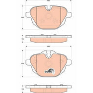 TRW COTEC GDB1840 Disc Brake Pad Set – Low Bedding Time, ECE R90