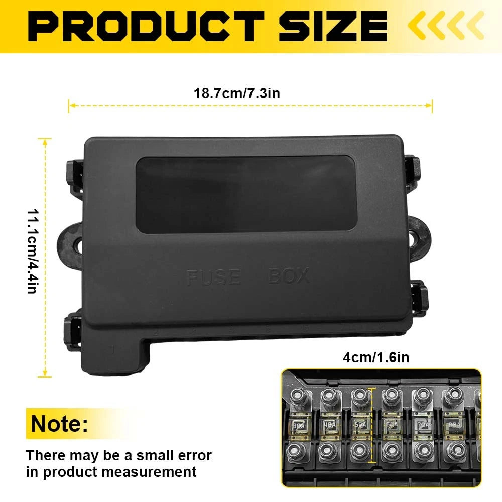 2X 7 Way Multi Midi Mega Fuse Block Box Holder 12-32V FUSES INCLUDED Car Auto