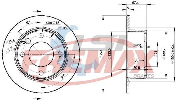 Fremax Rear Disc Rotors for Citroen Xantia 1.9 2.0 3.0 X2 98-03