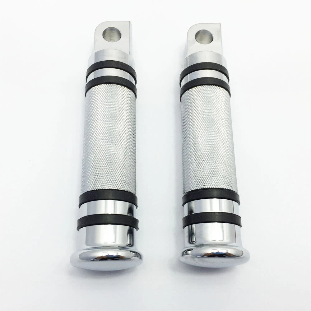 CNC Aluminum Chrome Foot Pegs Pedals Rootrest For Harley Dyna Sportster XL 883