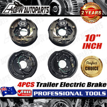 Load image into Gallery viewer, 4PCS 10" Trailer Caravan Electric Brake Backing Plates Quality Strong Magnets AU