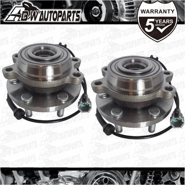 2 x Front Wheel Bearing Hubs Spanish for Nissan Navara D40 Pathfinder R51