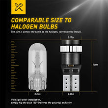 Load image into Gallery viewer, AUXITO T10 W5W LED 6500K Parker Red Light Interior Bulbs Map Dome Trunk License