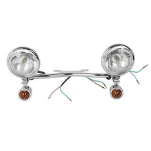 Load image into Gallery viewer, Driving Passing Turn Signal Spot Fog light Bar for Harley Chopper Bobber Chrome