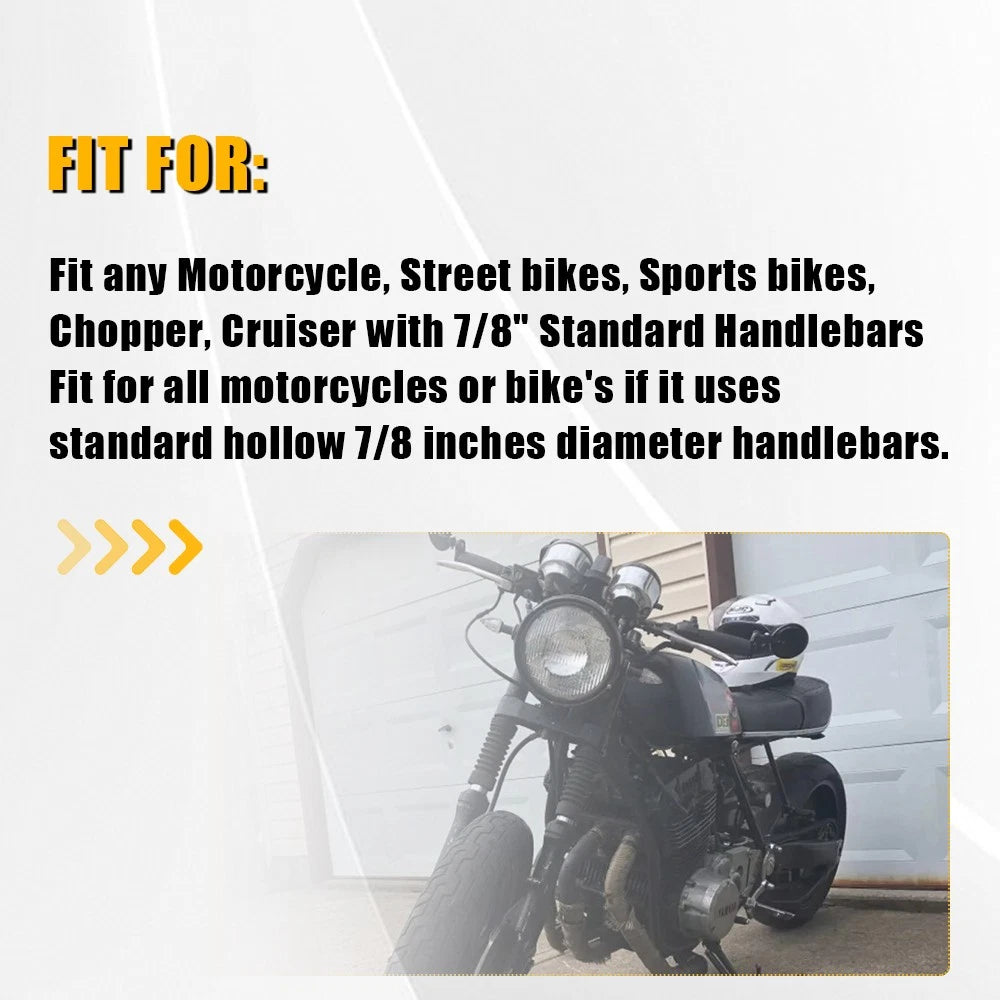 2X 7/8" Folding Bar End Motorcycle Side Mirrors For Street bikes Sports bikes