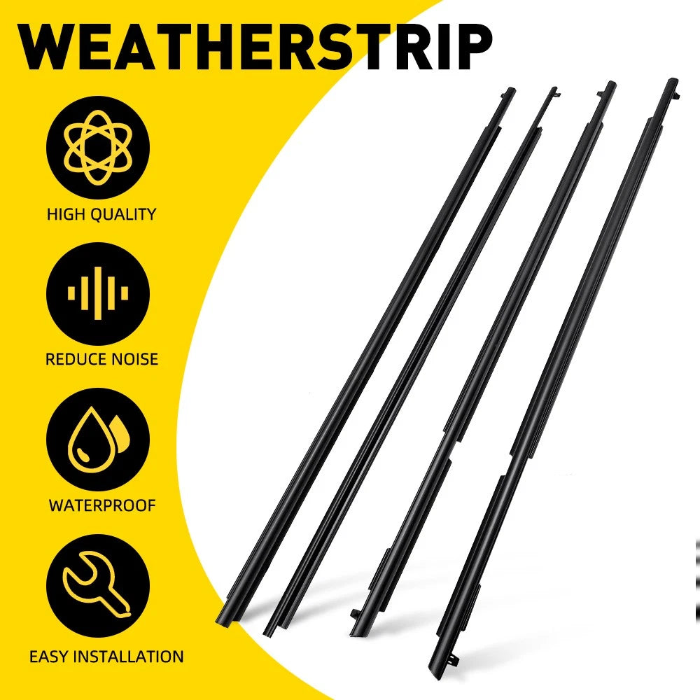 Outer Door Weather Window Rubber Seal FOR TOYOTA Landcruiser PRADO 150 Series