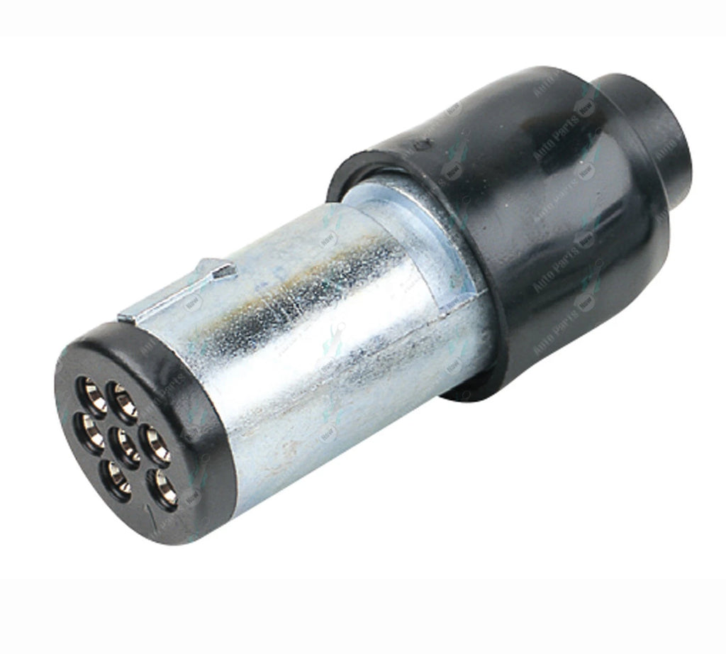 Trailer 7 Pin Small Round METAL Plug & Socket Set ADR Approved TP7MB TS7MB