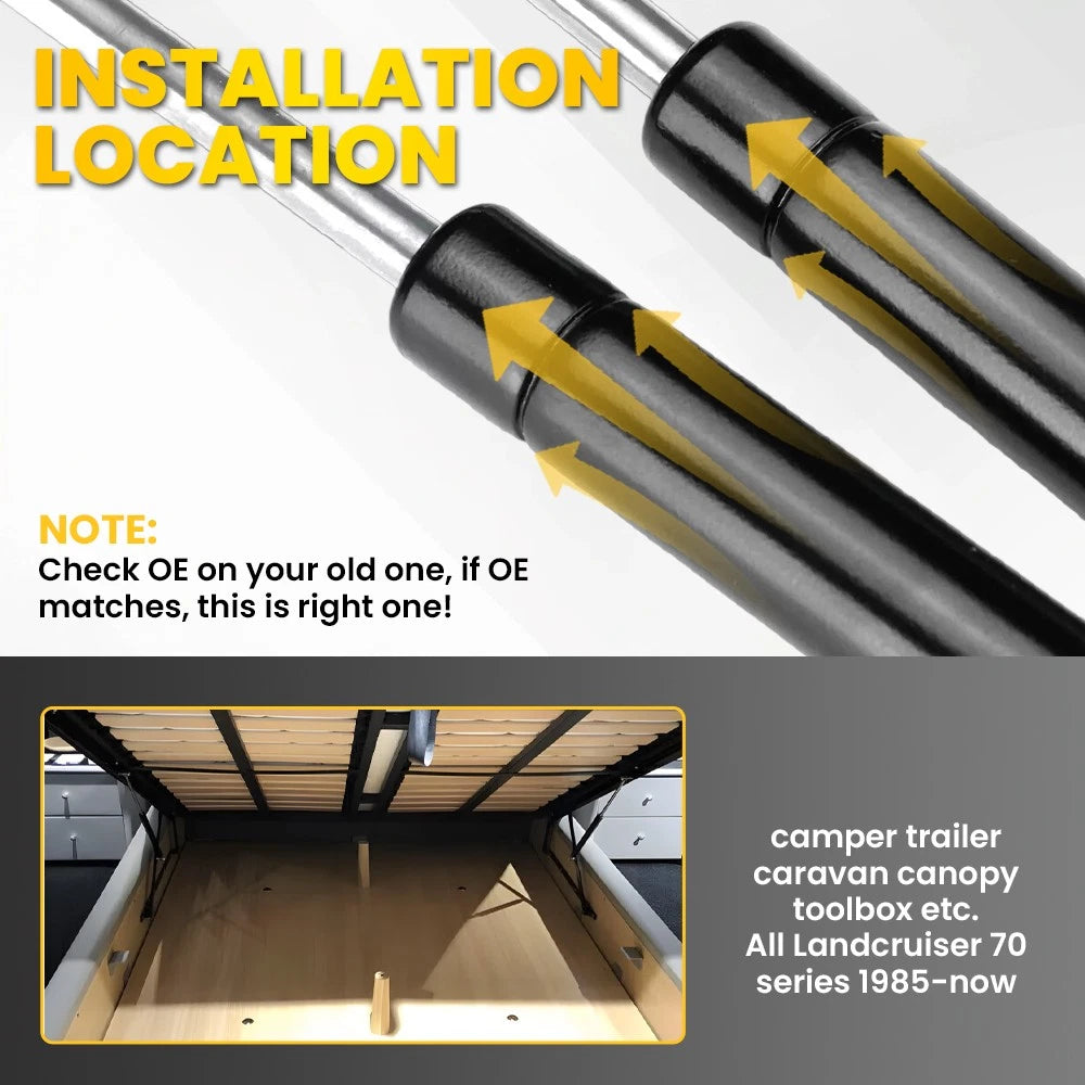 2PCS 8mm Shaft 300mm 200N Gas Strut Caravan Canopy Trailer Truck Toolbox Spring