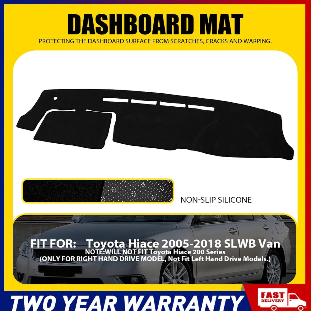 Dash Mat for Toyota Hiace LWB Van 2005-18 Non-Slip Microfiber Pad Cover Hot