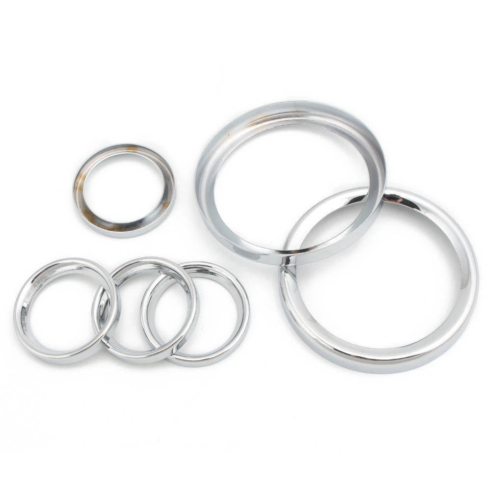 6pcs Instrument board Burst Gauge Bezel For Harley Electra Glide Street Glide ST