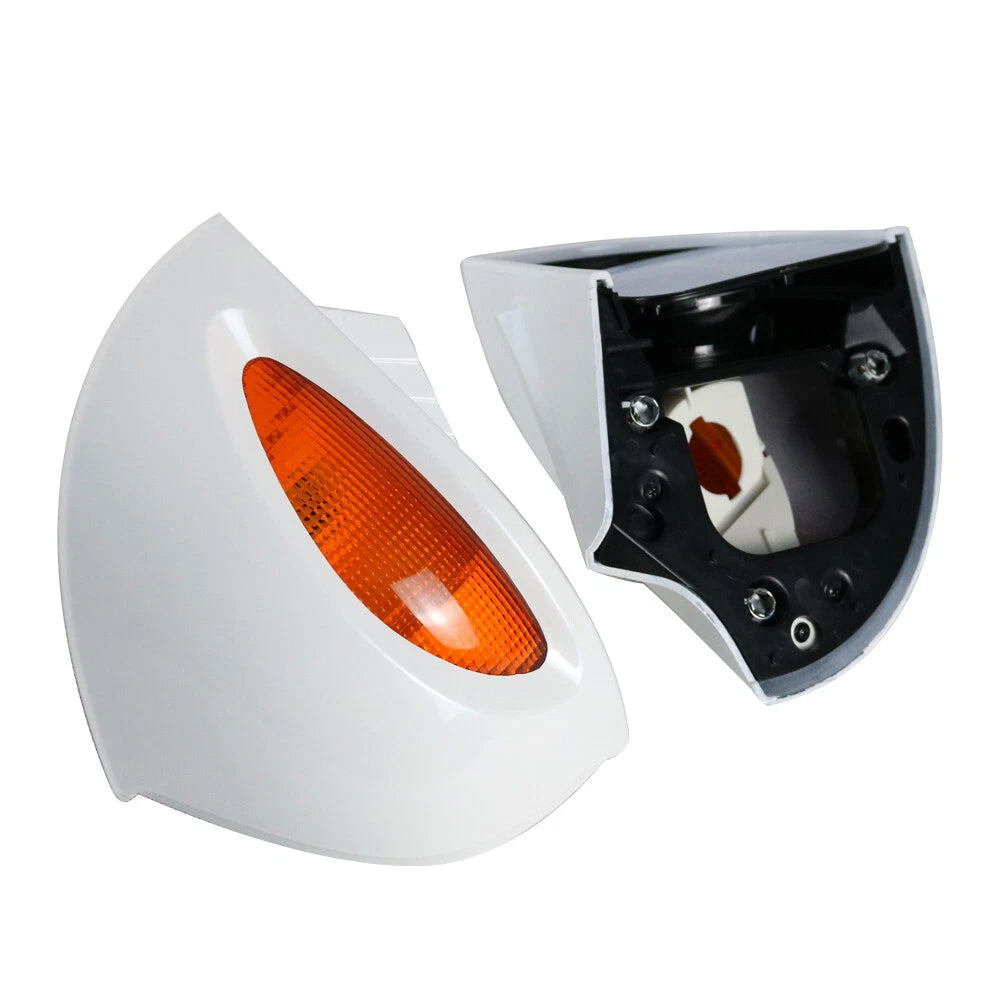L&R White Rear View Mirror Turn Signal Lights For BMW R1100 RT R1100 RTP R1150RT