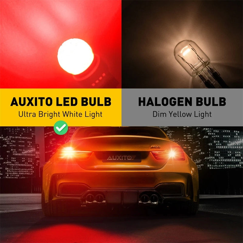 T20 7440 7443 LED Brake Tail Light Bulbs Red CANBUS Error Free 2-Pack