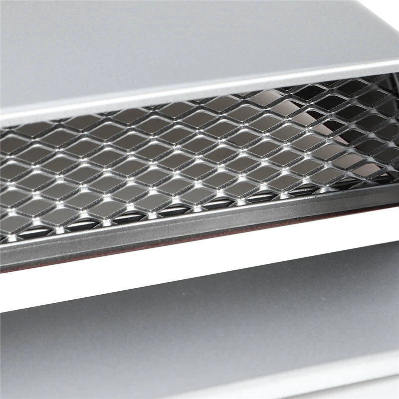 Universal Car Decorative Air Flow Intake Hood Scoop Vent Bonnet Cover Trim Silve