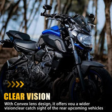 Load image into Gallery viewer, Universal Black Motorcycle bike 7/8" Bar End Rear Side View Mirrors Cafe Racer