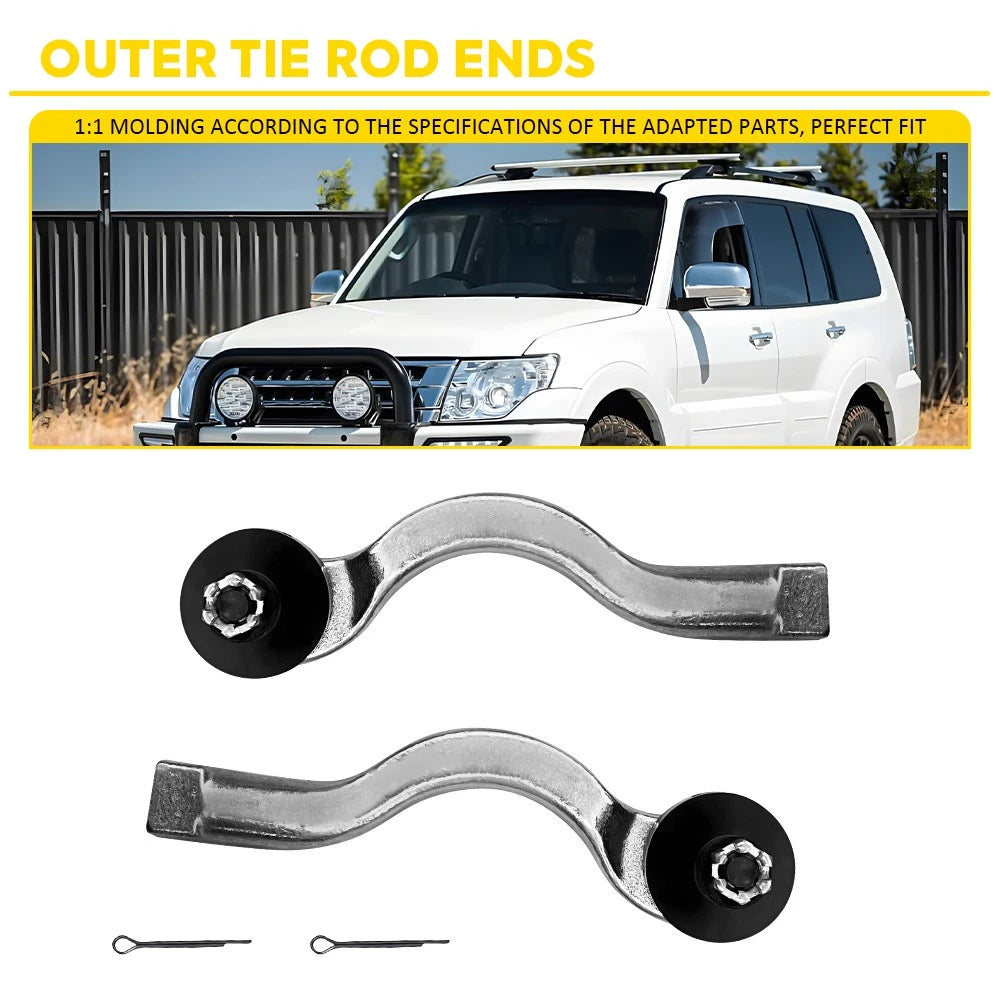 2 Pcs Trupro LH+RH Outer Tie Rod Ends for MITSUBISHI PAJERO 4WD NM NP NS NT ML