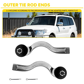 2 Pcs Trupro LH+RH Outer Tie Rod Ends for MITSUBISHI PAJERO 4WD NM NP NS NT ML