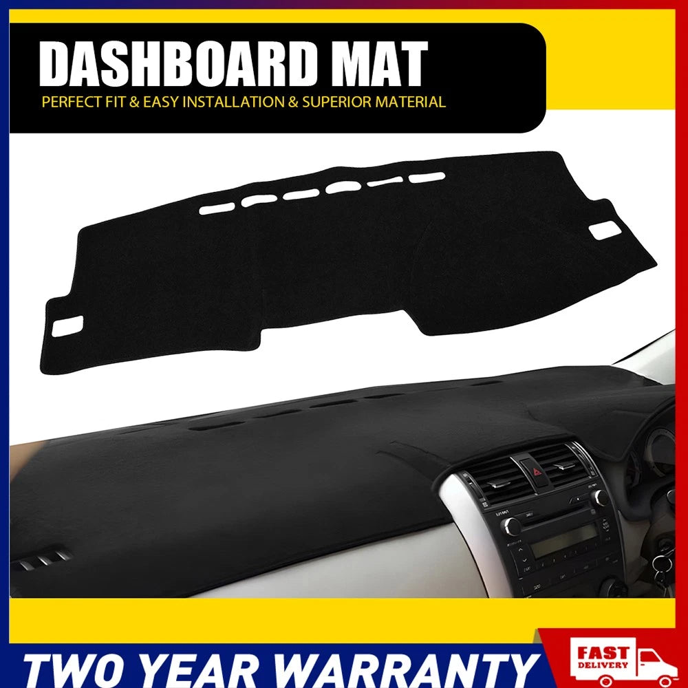 Black dash mat sun cover for Toyota Corolla Axio Fielder 2007-2012 right hand drive