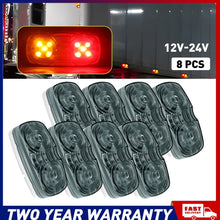 Load image into Gallery viewer, 8PCS AMBER RED LED CLEARANCE LIGHTS SIDE MARKER LAMP TRAILER TRUCK UTE 12V 24V