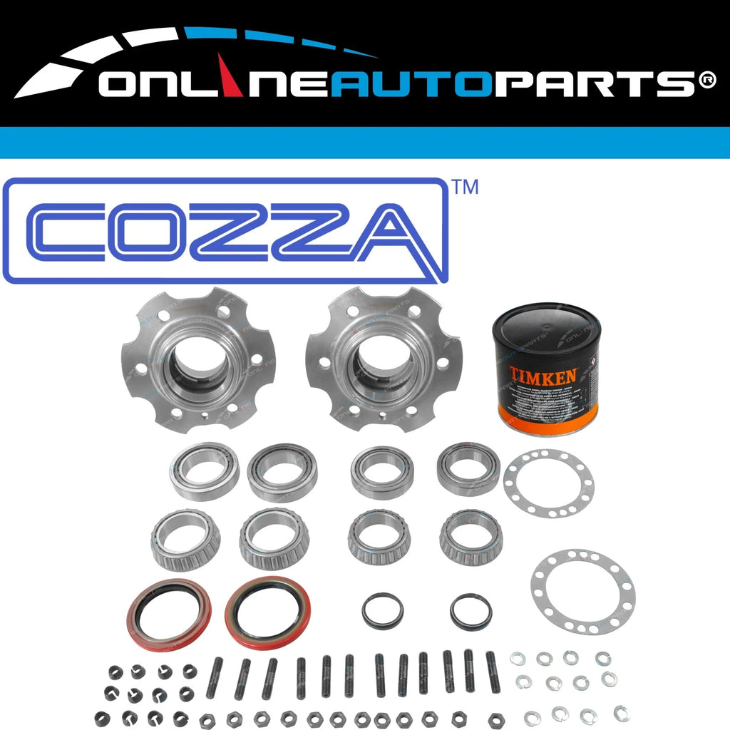 Rear Hub Kits + Grease for Landcruiser 70 75 Series 90~99 Wheel Bearings Seals