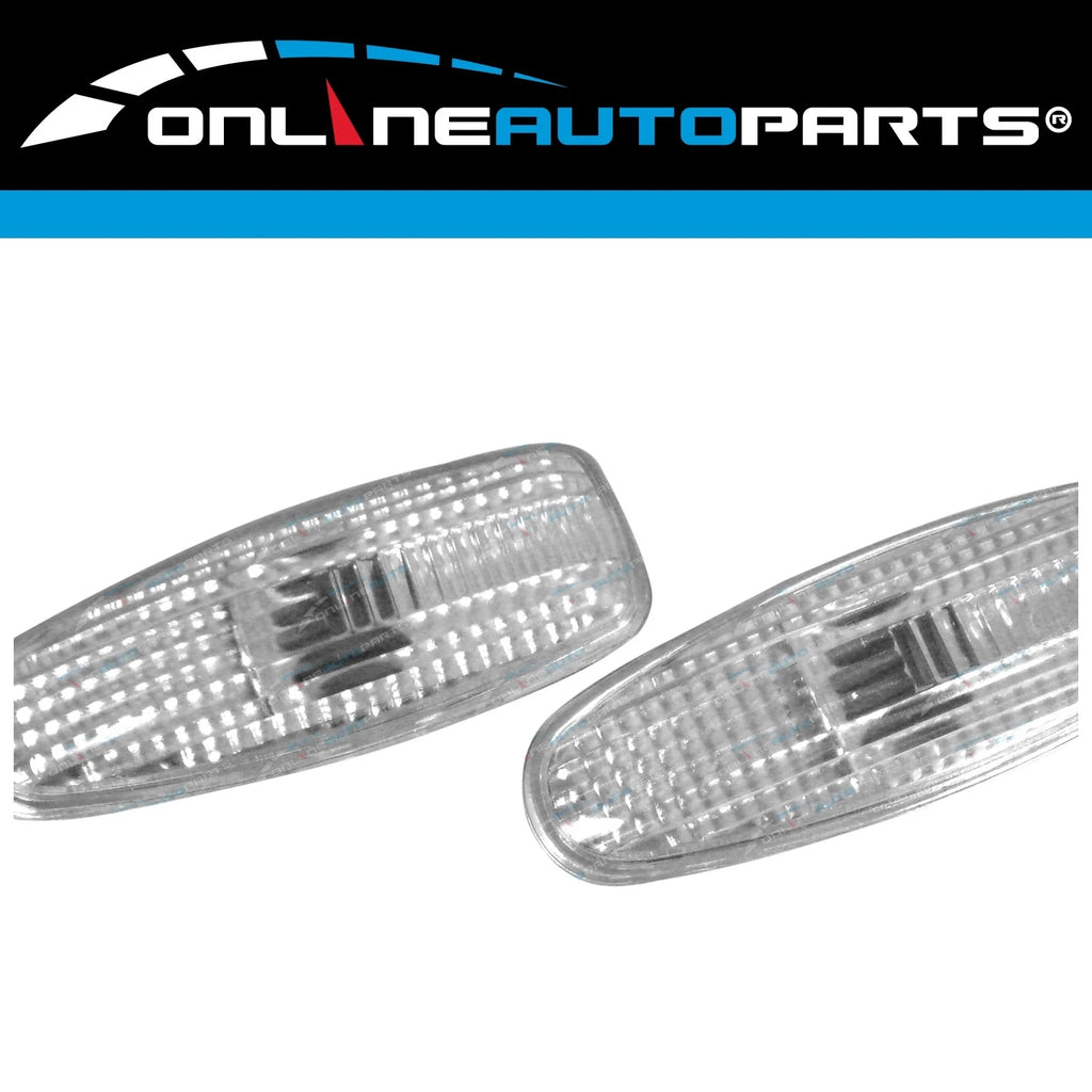 Set of 2 Clear Guard Side Indicator Blinker Repeater Lamps