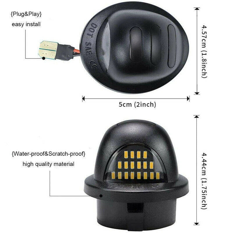 2x Car Rear Led Number License Plate Lights Lamp For Ford F150 F250 F350 F450 ST