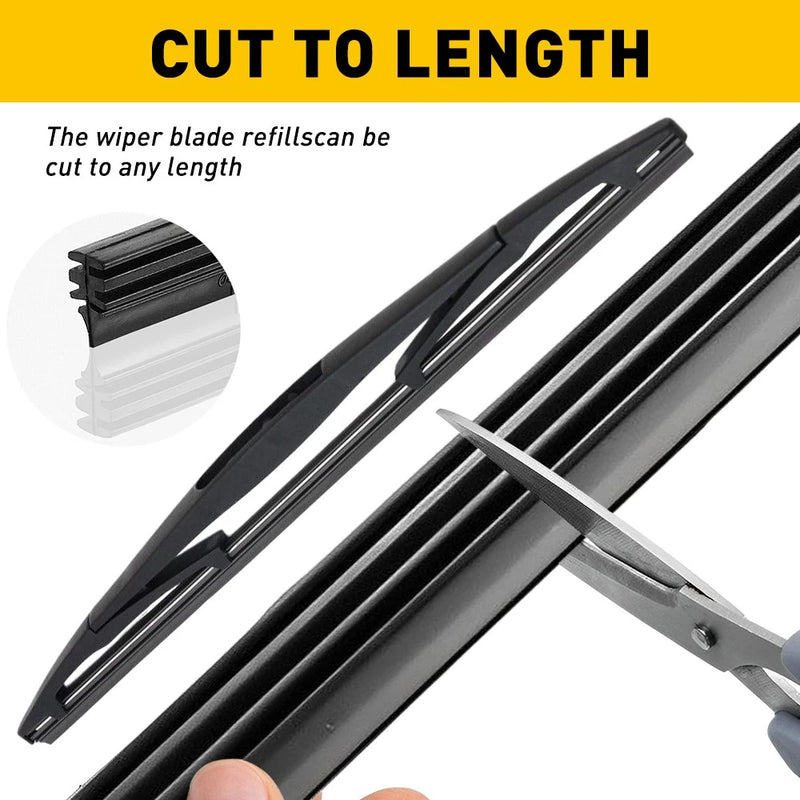 10x 24" Frameless Windscreen Wiper Blade Rubber Refills, 6mm Universal