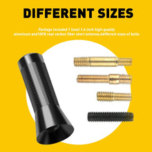 Load image into Gallery viewer, 1.4" Black Carbon Fiber Screw Short Antenna AM/FM Car Radio Signal Aerial Mast