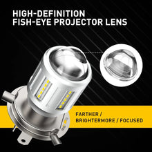 Load image into Gallery viewer, AUXITO 1X H4 9003 LED Headlight Globes Kit 22000LM H/Low Bright Beam Motorcycle