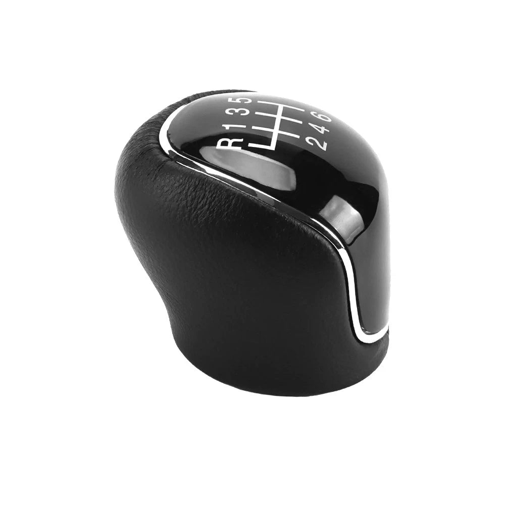 Pair of black leather 6-speed gear shift knobs for Ford Ranger and Mazda BT-50 Pro