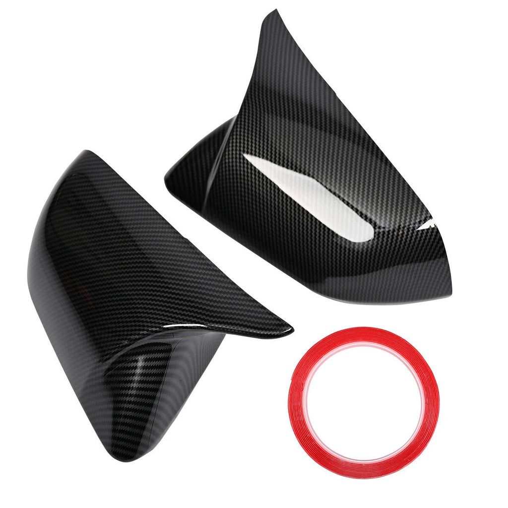 For Ford Mustang 2015-2022 Rearview Side Mirror Cover Case Carbon Fiber Look ST