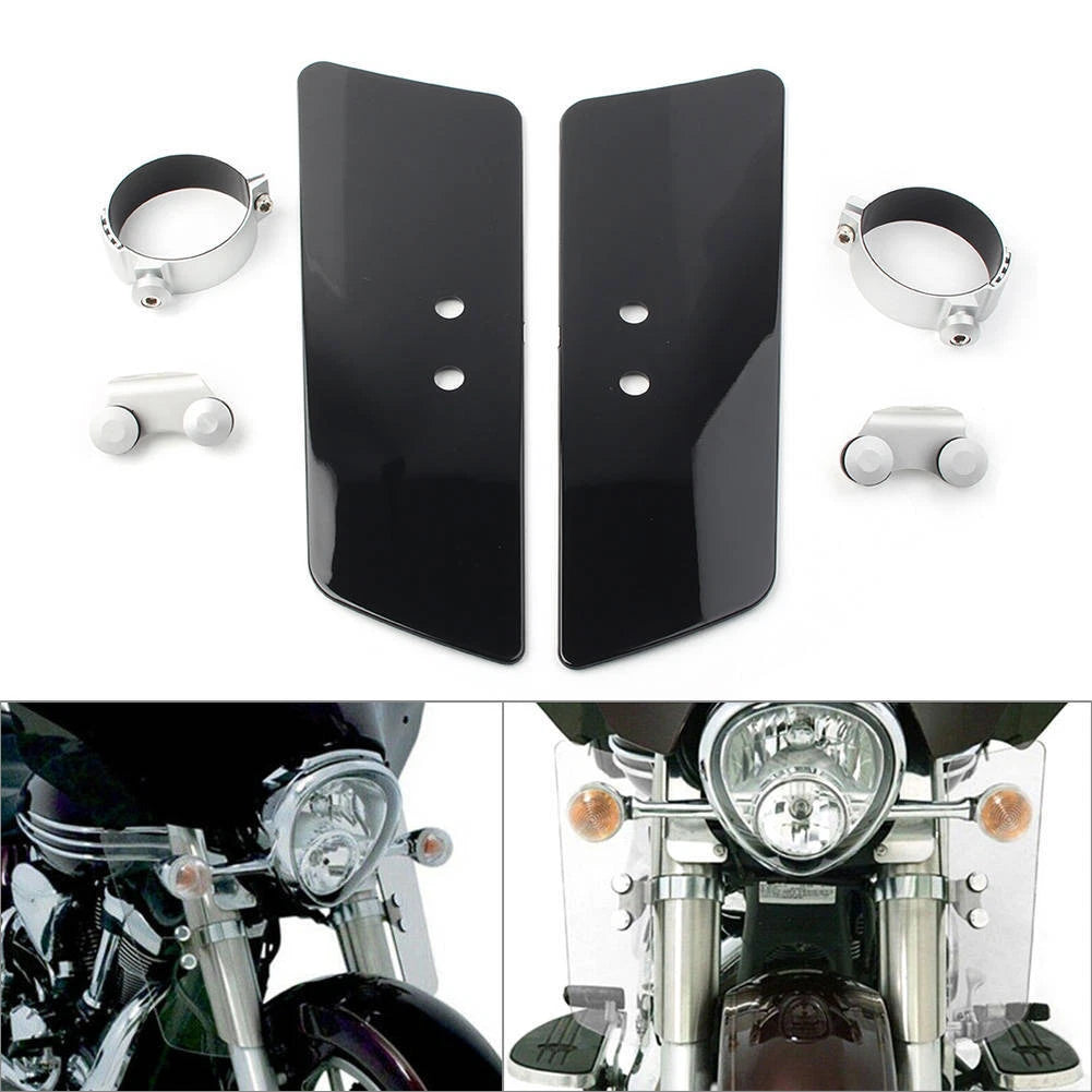 Motorcycle Black Front Wind Fork Air Deflector For Honda Suzuki Kawasaki Yamaha