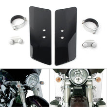 Load image into Gallery viewer, Motorcycle Black Front Wind Fork Air Deflector For Honda Suzuki Kawasaki Yamaha