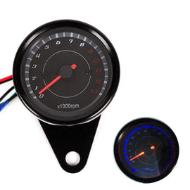LED Backlight Universal Motorcycle 0-13000RPM Tachometer Gauge Meter DC 12V ST