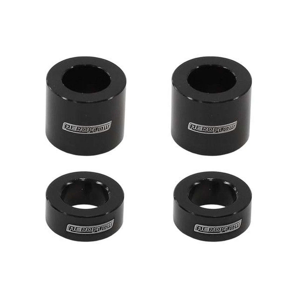 Aeroflow Billet Bolt Spacers Black M10 3/8" 4 Pack