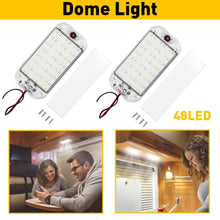 Load image into Gallery viewer, 2 Pack 12V Led RV Ceiling Dome Light Interior LED Lighting for Trailer Camper RV